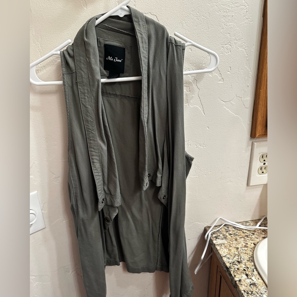 Long green vest